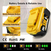 ⚡😊💪Original Battery 20V 6Ah 8Ah MAX FlexVolt for DeWALT DCB606 DCB205 DCB206 DCB209 DCB182 Power Tool with Charger⚡😊💪